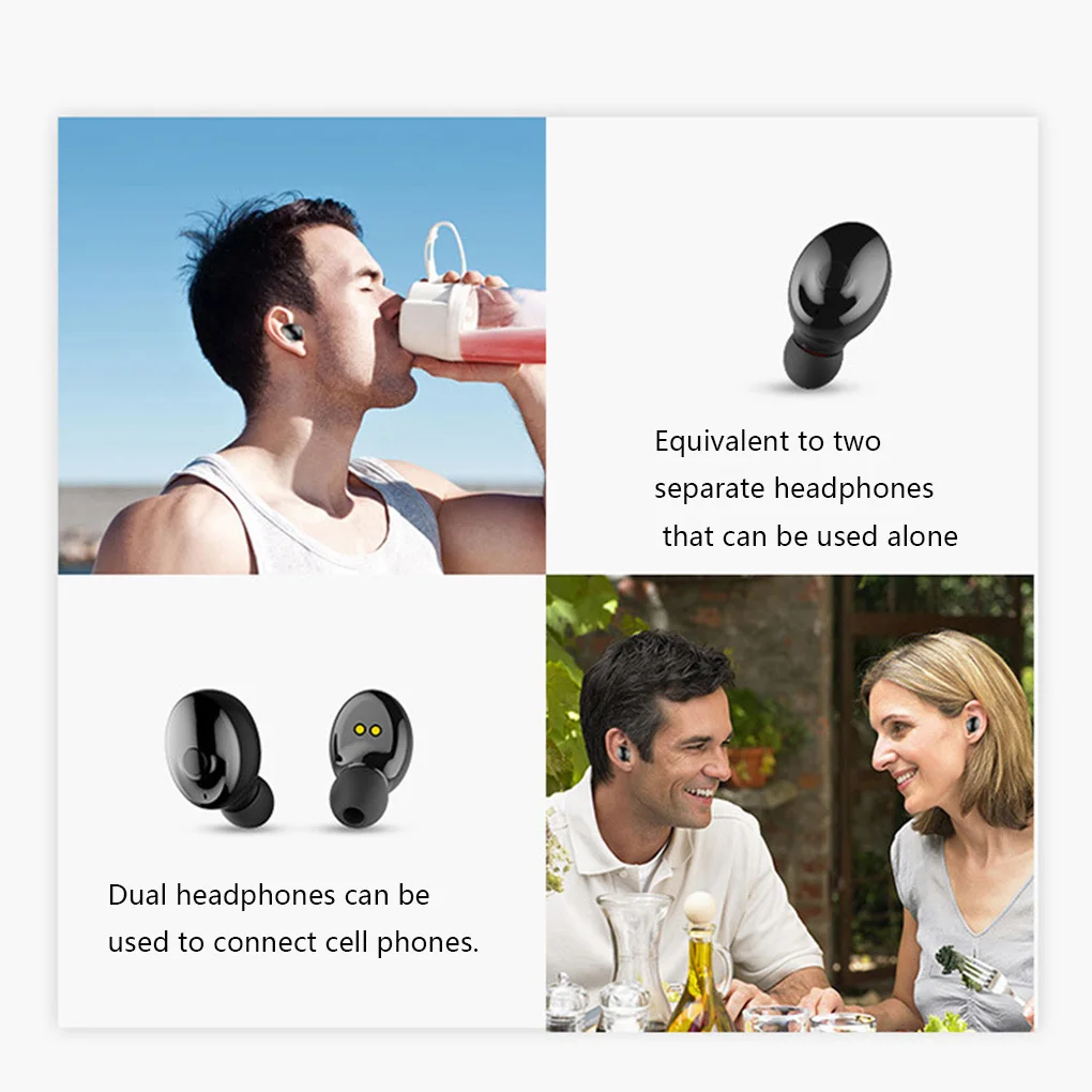 Bluetooth 5,0, гарнитура, TWS, беспроводные наушники, мини наушники, стерео наушники, наушники-вкладыши, Спортивная гарнитура