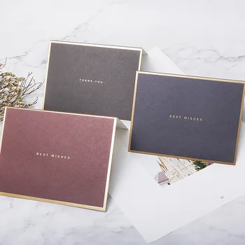 

Universal Birthday Blessing Simple Creative Card Message Card Blessing Christmas Holiday Bronze Flower Cards Invitations