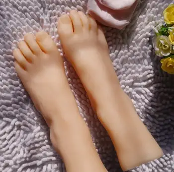 

29 yard High quality real Silicone Photography of Silk Stockings Jewelry Model soft Female Foot mannequin 2PC/lot C719