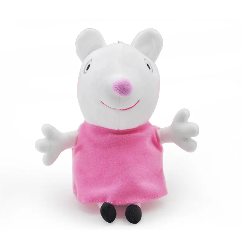 04 Peppa игрушки "Свинка" Джордж, Свинка Пеппа, Семья friend19cm Мягкие плюшевые игрушки Семья партия игрушек со Свинкой Пеппой; ко дню рождения, подарки, украшения - Цвет: 04