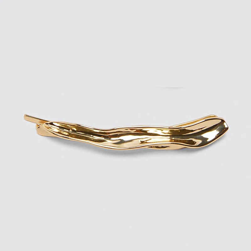 Dvacaman Trendy ZA Design 4 PCS/Set Flower Crystal Hair Clips Women Punk Gold Color Metal Rectangle Barrettes Gift Hair Pin - Окраска металла: 13