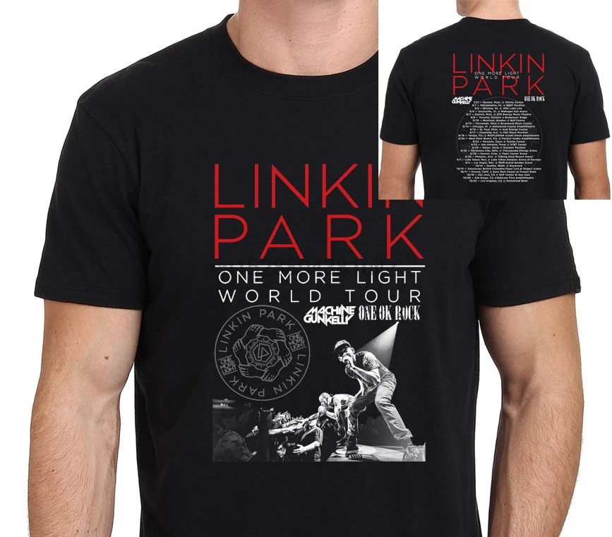 Linkin Park One More Light World Tour T Shirt 2017 Mens Black Size S-to-XXL |
