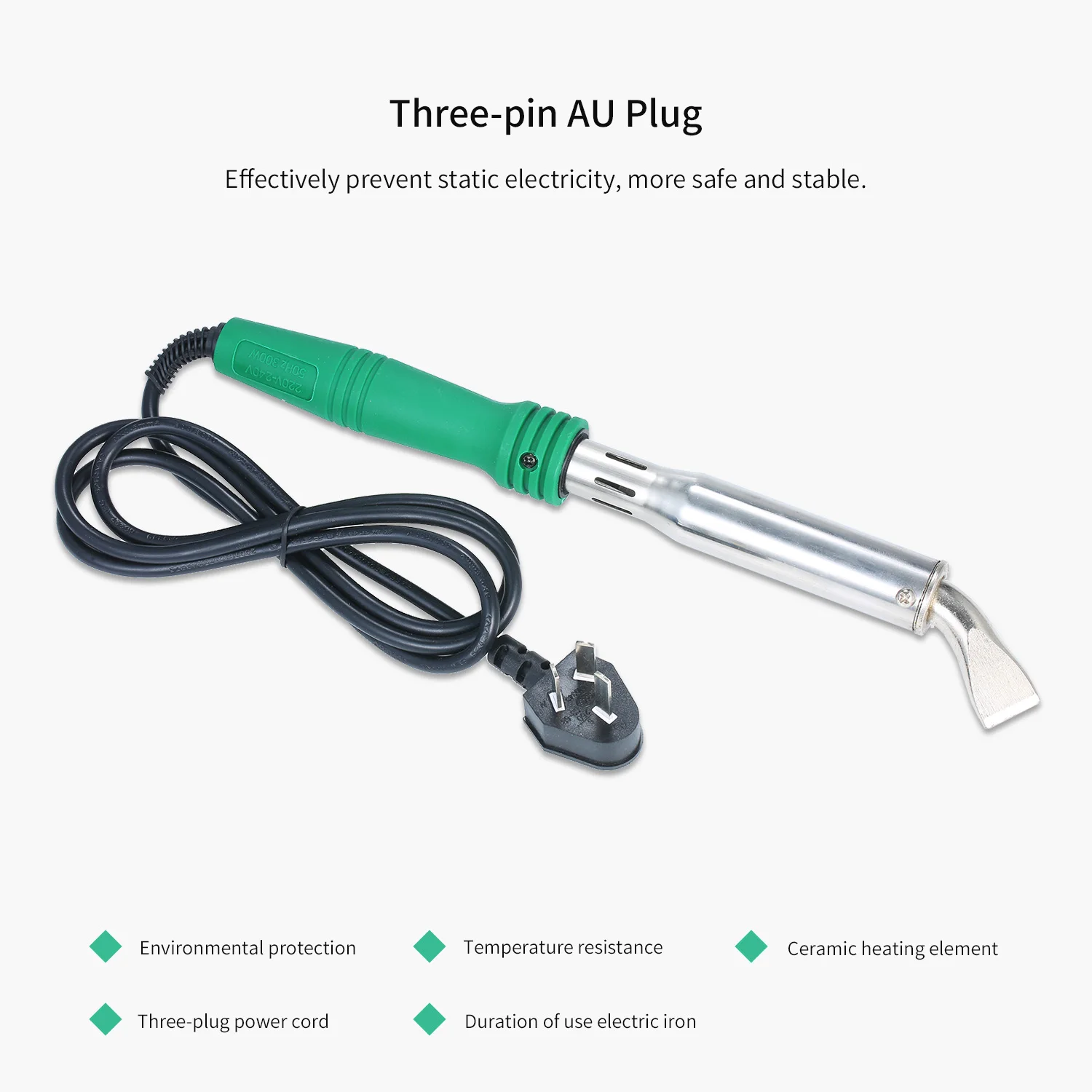 

Hot 300W Electric Soldering Iron External Heating Rubber Soldering Iron High Power Constant Temperature Bent Nozzle Welding Tool