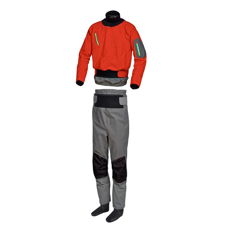 WaterproofBreathablePantsDryTop2PiecesSetKayakCanoeJacketCag