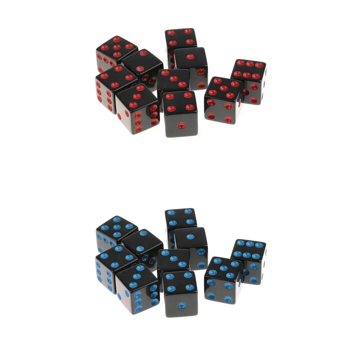 20Pcs Plastic Dotted Dices 16mm 6 Sided Die for Party Role Playing Game Prop