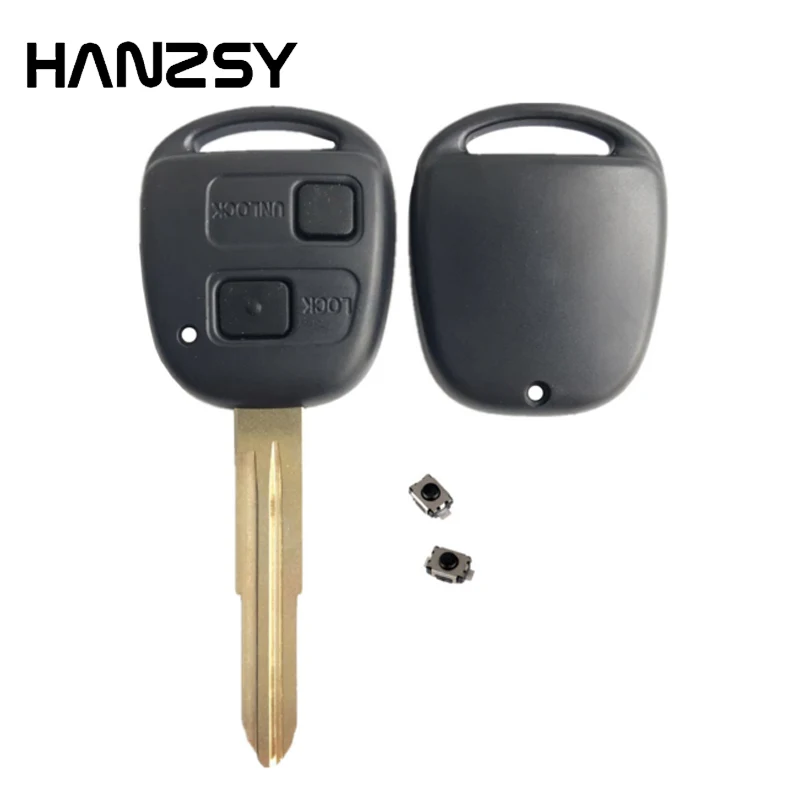 10pcs 2 buttons Car key shell Fob For TOYOTA YARIS Corolla Camry Prado Tarago Replacement Remote Key Cover Case | Автомобили и