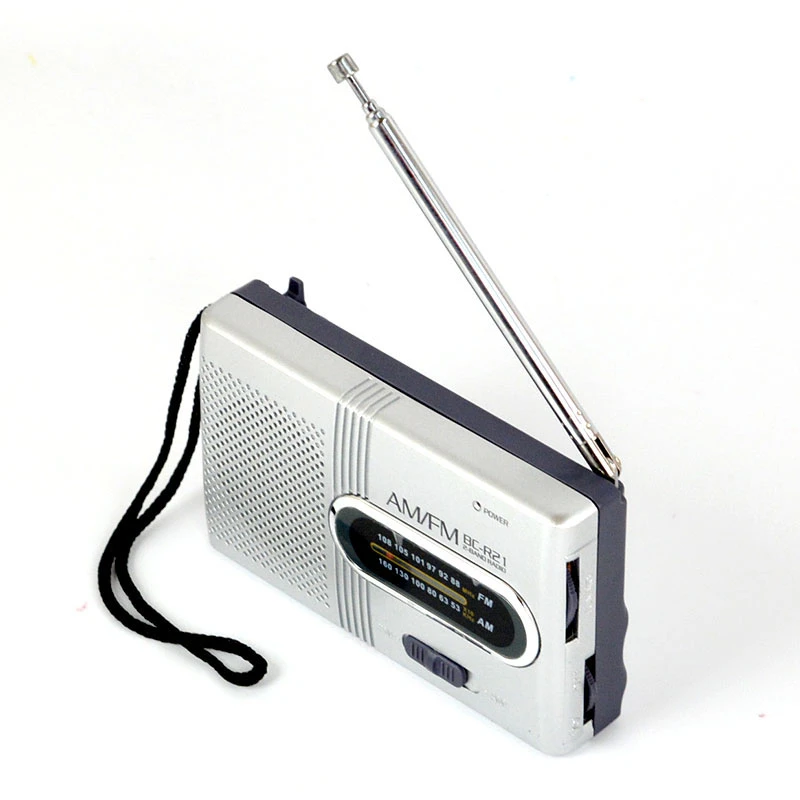  Mini Portable AM/FM Radio Telescopic Antenna Radio Pocket World Receiver Speaker Outdoor Radio FM Portable FM Radio Receiver, 2 АА battery 