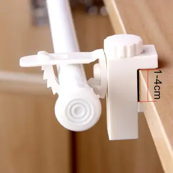 

2Pcs Punch Free Window Curtain Drape Rod Bracket Holder Fixed Rack Hook Clamp