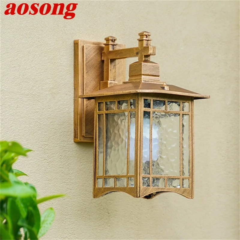 

AOSONG Classical Outdoor Wall Lamp Waterproof IP65 Retro Sconces LED Lighting Decorative for Home Porch