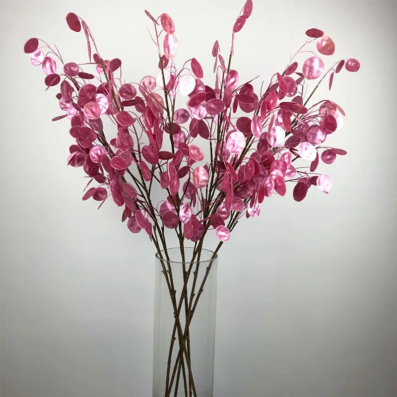 Искусственный серебристый веер имитация травы цветы длинная ветка в виде ракушки жемчужный цвет пластиковый цветок шелковые цветы для дома украшения отеля