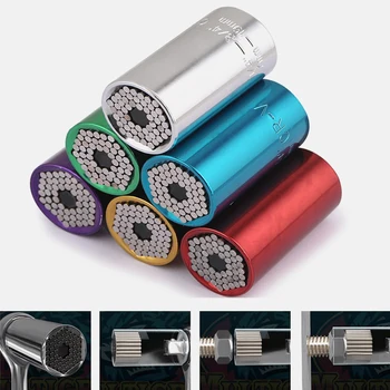 

7-19mm Universal Torque Wrench Head Set Socket Sleeve Power Drill Ratchet Bushing Spanner Magic Key Grip Hand Tools Accessories