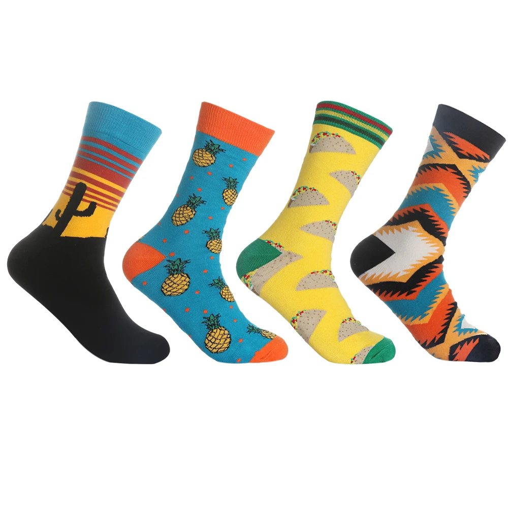 Забавные Женские носочки с милым рисунком из мультфильма Happy Painting Art женские японские хлопковые носки Harajuku Happy socks women