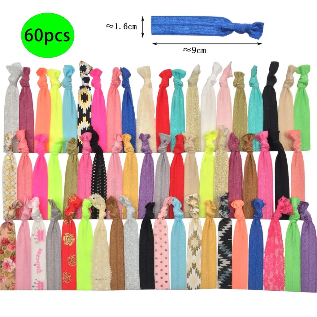 60 шт./лот, женские модные повязки для волос с принтом для девушек, леопардовая комбинация, корейский стиль, без коробки - Цвет: ZD002-60PCS