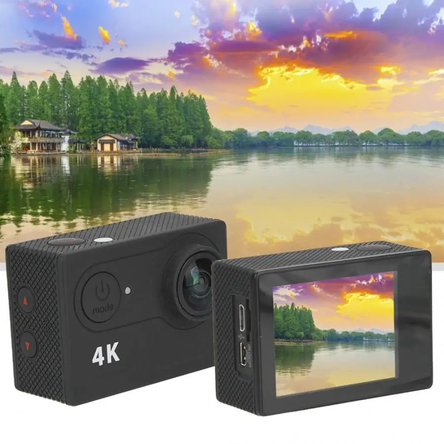 4K HD экшн-камера Подводный 30 м Водонепроницаемый WiFi управление приложением 170 широкоугольный объектив Встроенный аккумулятор Motion камера