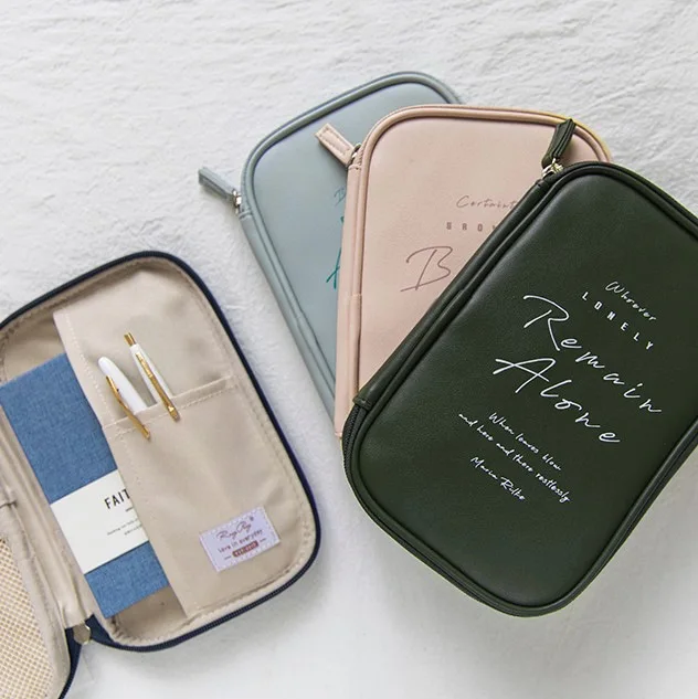 

Pencil Case PDA Storage Bag Simple Pu Large-Volume Stationery Box Carrying Baked Cake Bag ins pda Tool Storgage Bag