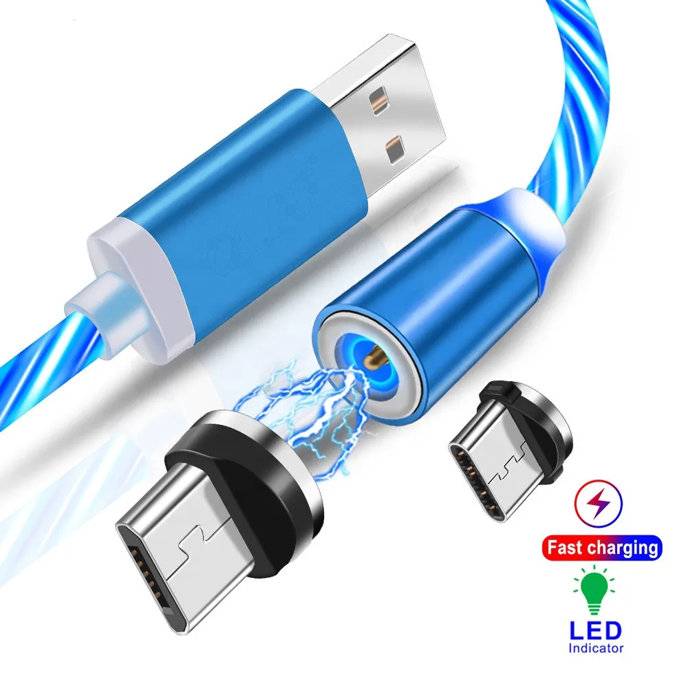 МАГНИТНЫЙ световой светодиодный светильник USB зарядное устройство кабель для samsung Galaxy S10 A90 5G A50 A30 A20 A10 M10 шнур Быстрая зарядка магнит