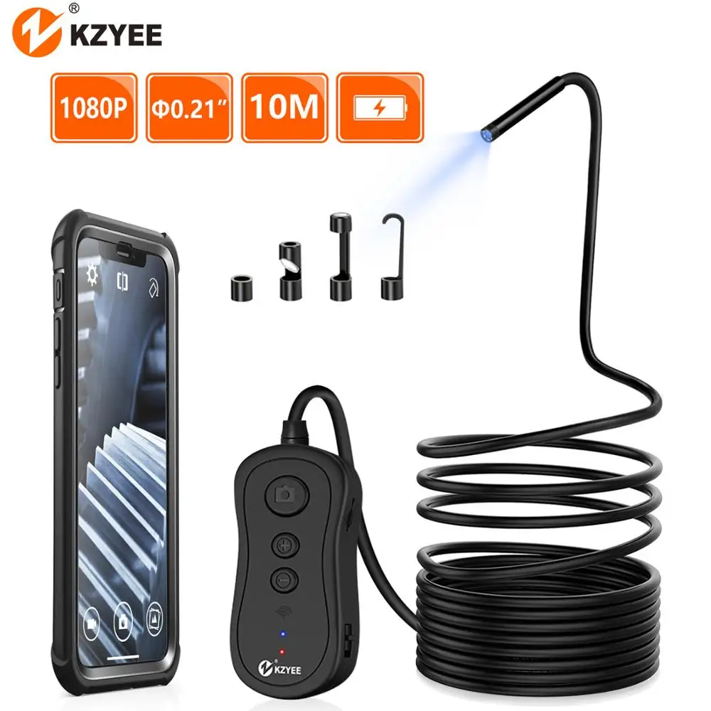 Камера Эндоскоп KZYEE беспроводная камера эндоскоп HD 5 мм 1080P Wi Fi 3 м 10 для Android и