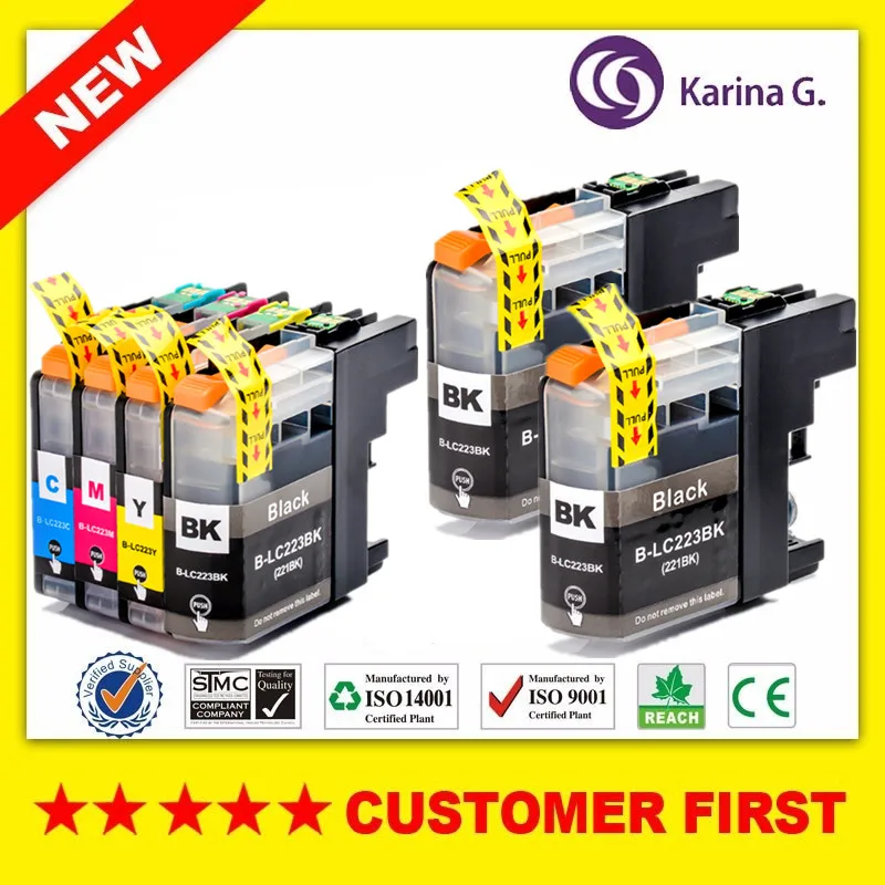 Совместим с Brother LC223 чернильный картридж для Brtoher DCP