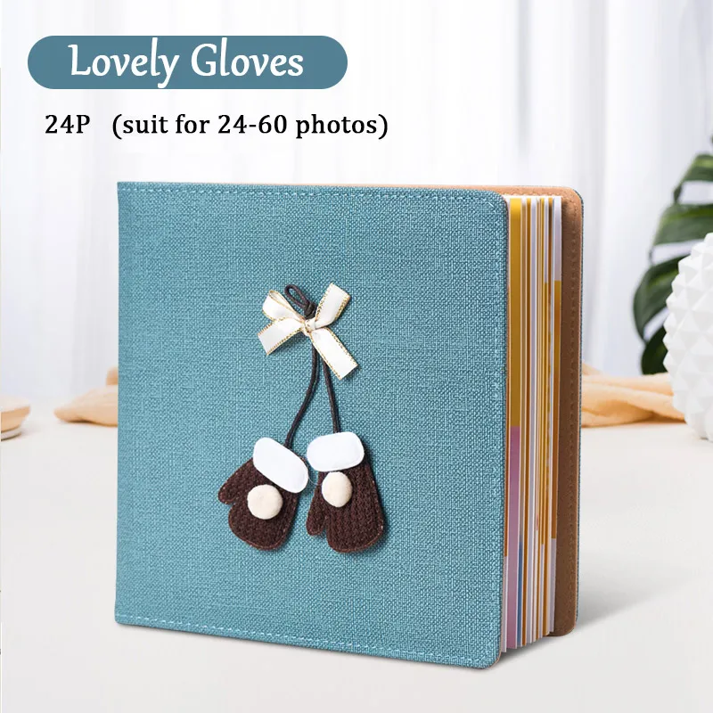 24P lovely gloves Фото печатание альбома книги на заказ Фотокнига DIY Выпускной памятная книга фотостудия детский альбом для автографов - Цвет: 24P lovely gloves