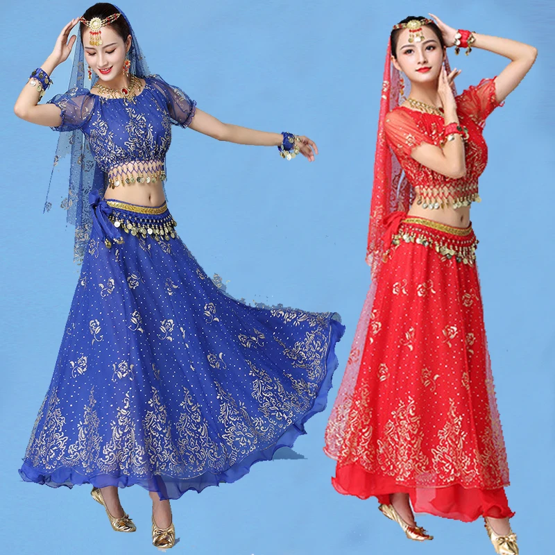 LadyEgyptDanceWearBollywoodIndianDanceCostumeSetAdultPractice