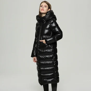 

Waterproof Winter Down Jacket Women 90% White Duck Down Coat Hooded Thick Warm Parka For Female Snow Outwear Women's Clothing