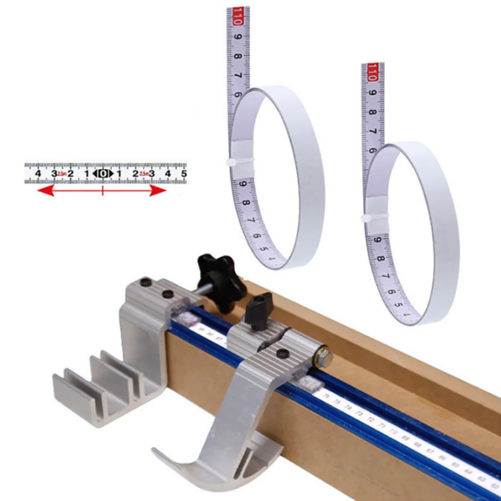 Miter Track Tape Measure Self Adhesive Metric Steel Ruler Miter Saw Scale For T-track Router Table Saw Band Saw Woodworking Tool