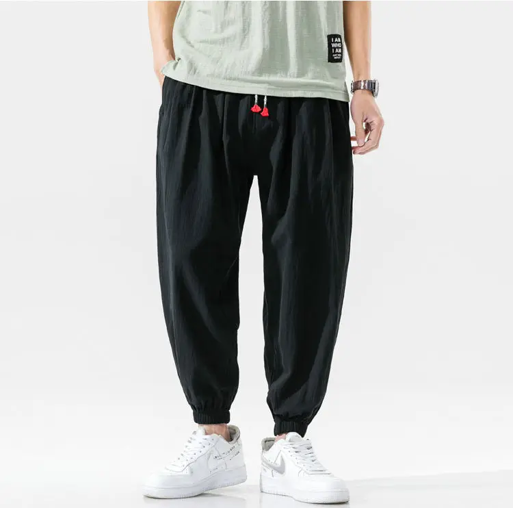 Men's Joggers Harem Pants Man Black Comfortable Pant 2022 Summer Casual Streetwear Loose Trouser Japanese Trendy Sweatpants khaki pants