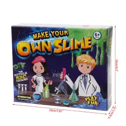 Slime Kit Сделай Сам научная лаборатория для детей светящиеся шары блестки инструкции мерный стакан Q6PD