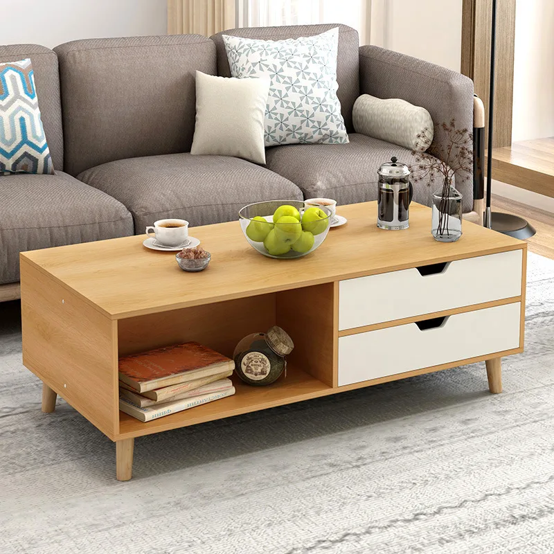 

Minimalist Modern Teapoy Table Northern European-Style Small Apartment Living Room Tea Table Bedroom Mini Multi-functional Tea S