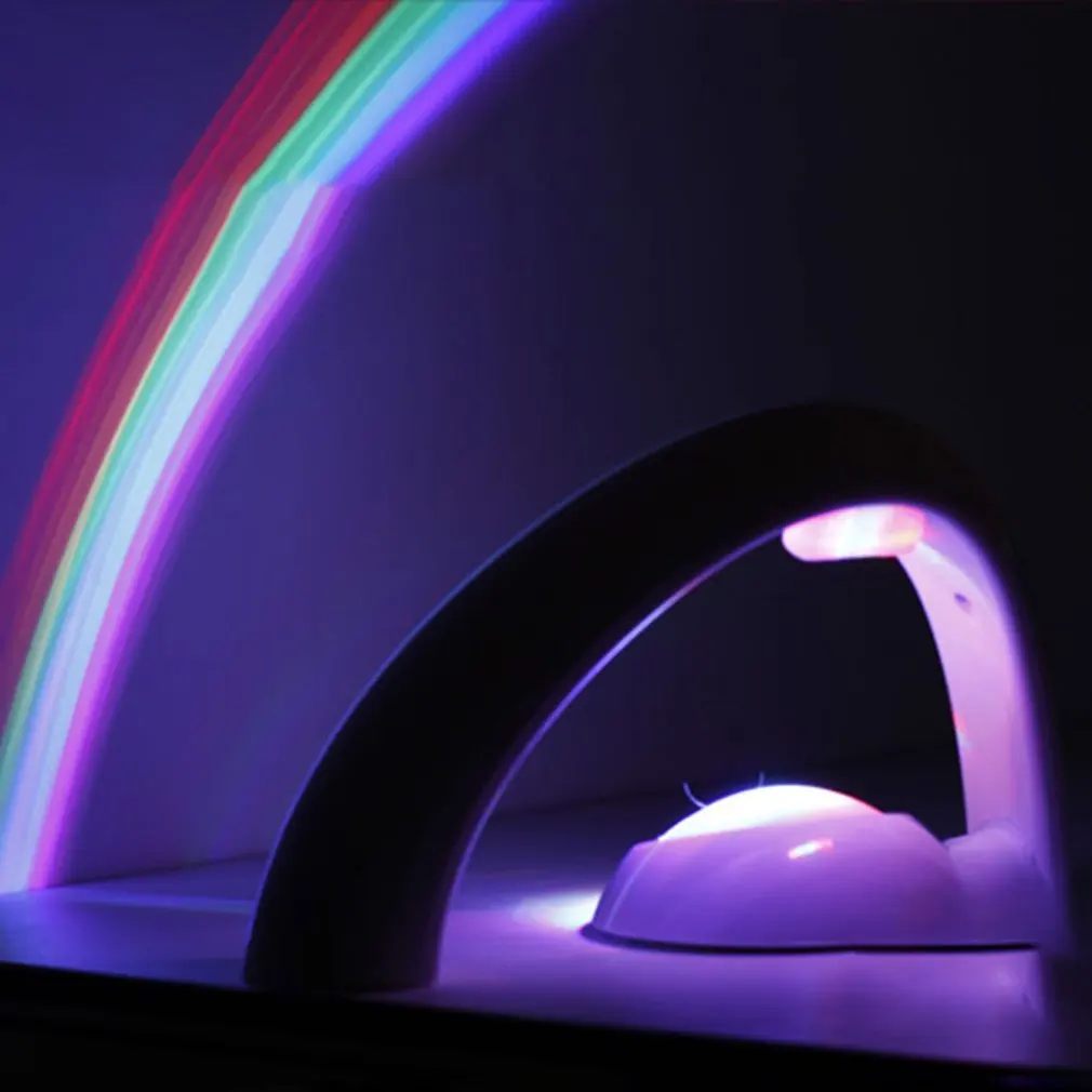 

Creative Rainbow LED Projector Lamp Bedroom Night Light Lamp Projector Home Decor Children Sleep Light Birthday Gift Dropship