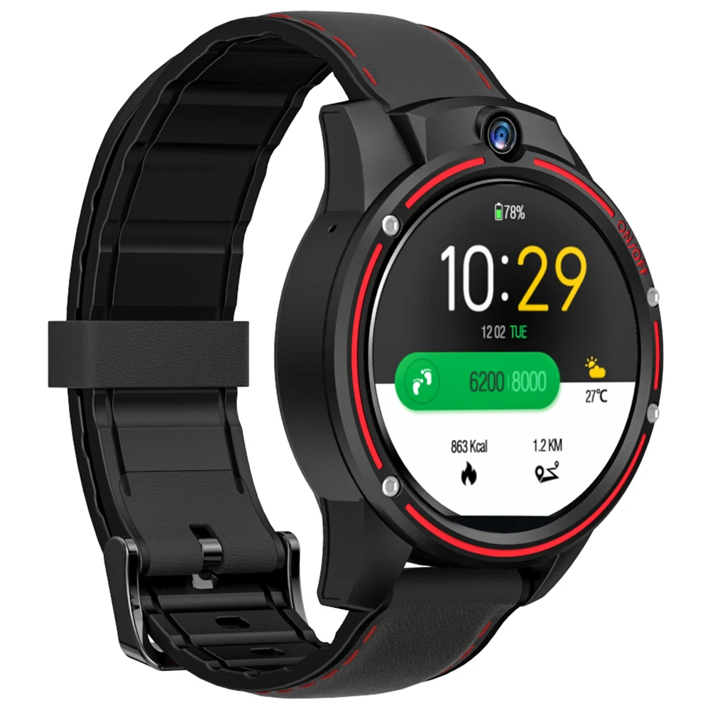 Kospet Vision Smart Watch 1.6 inch IPS Screen Android 7.1 GPS Mixed Strap 4G Smart Watch Phone Dual Camera Android Smart Watch