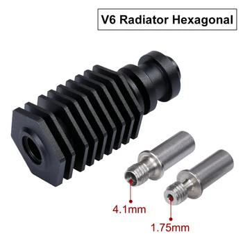 

High Temperature E3D V6 HeatSink Radiator Hexagonal Heat Pipe Heat Sink Extruder Heat Break Throat 3D Printer Parts V6 Hotend
