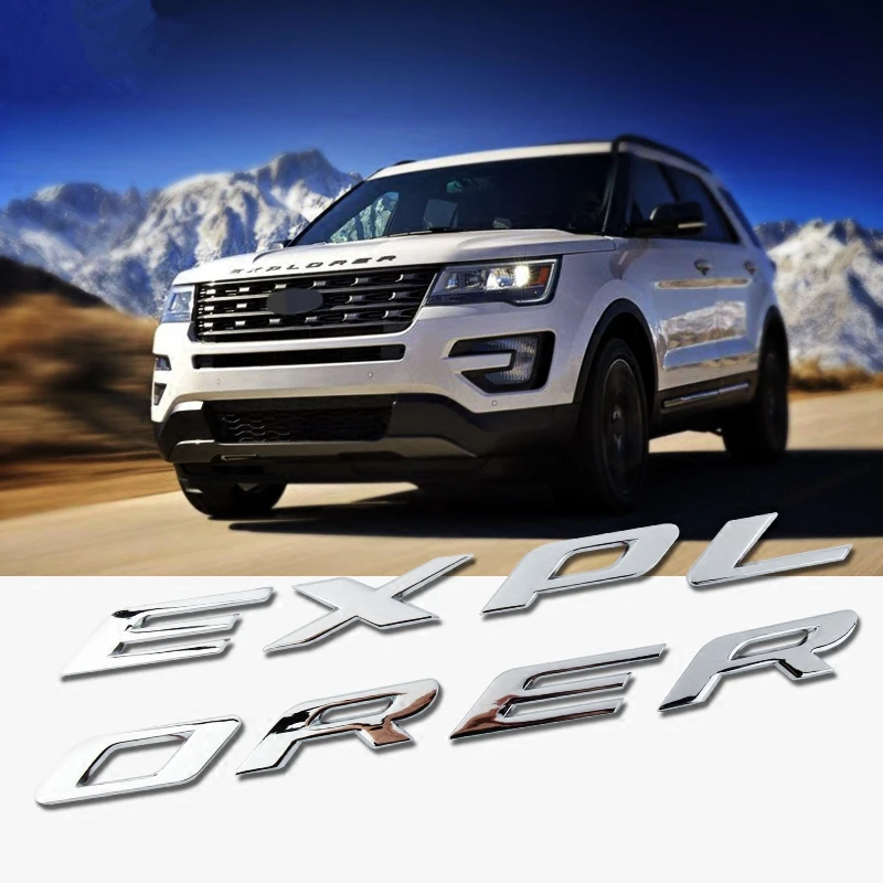3D ABS EXPLORER фиксированные буквы капюшон эмблема хромированный логотип значок