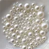 Perles d'imitation ABS ivoire, pas de trou, grosses perles acryliques, fabrication artisanale de bijoux, sans breloques, 2 3 4 5 6 8 10 12 14 16 18 20 22mm ► Photo 3/5