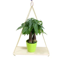 Скандинавские ins стиль пеньковая веревка Деревянный Ретро стеллаж Бытовой Настенный однослойный Декор полка шпагат