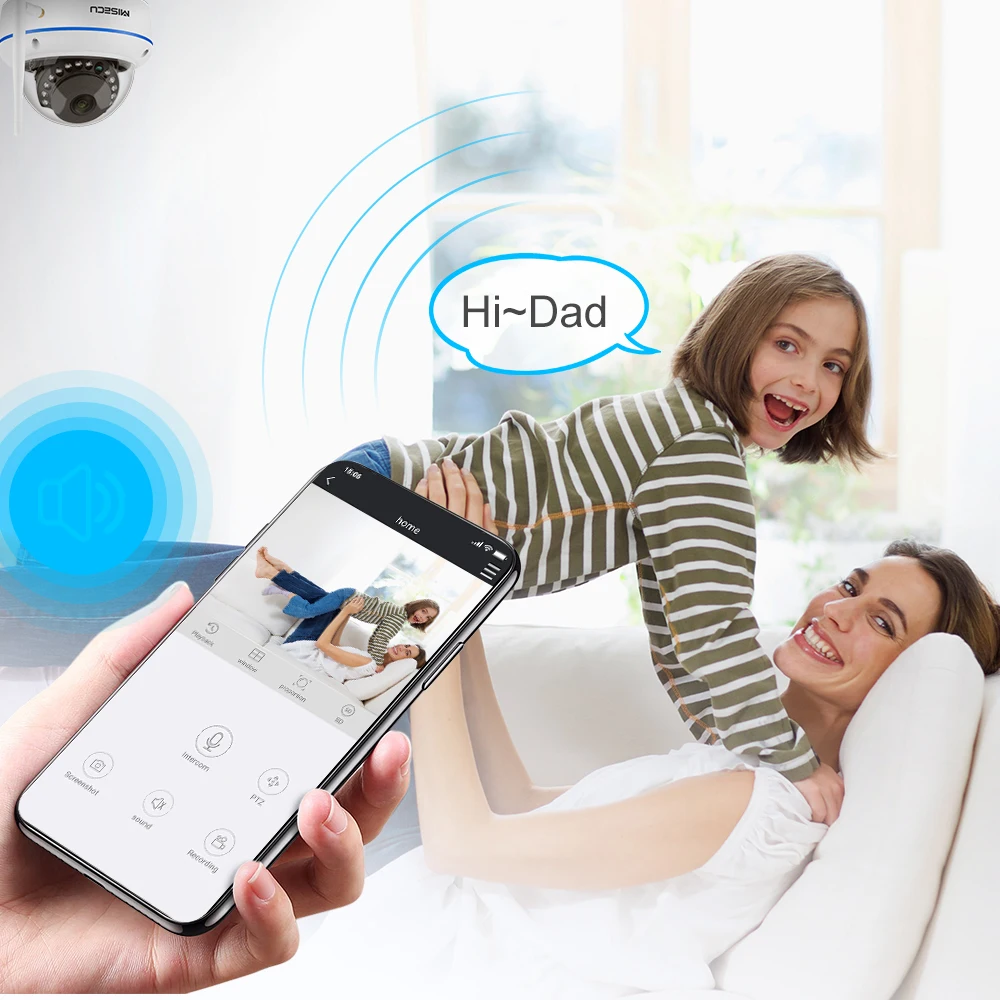 MISECU 8CH NVR Ультра HD 3MP CCTV Беспроводная система аудио запись открытый Крытый Wifi IP