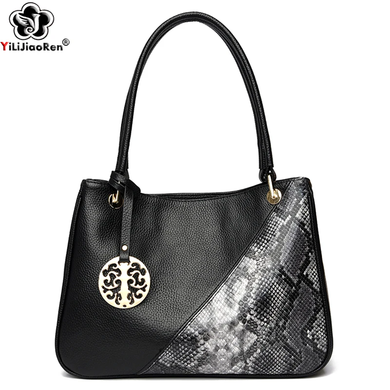 High Quality Genuine Leather Handbag Female Large Ladies Tote Bag