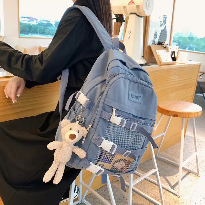 潮ブランドのカップルのバックパック女性の大容量カレッジ学校の女性のバックパック女性のランドセル韓国原宿 バックパック Aliexpress