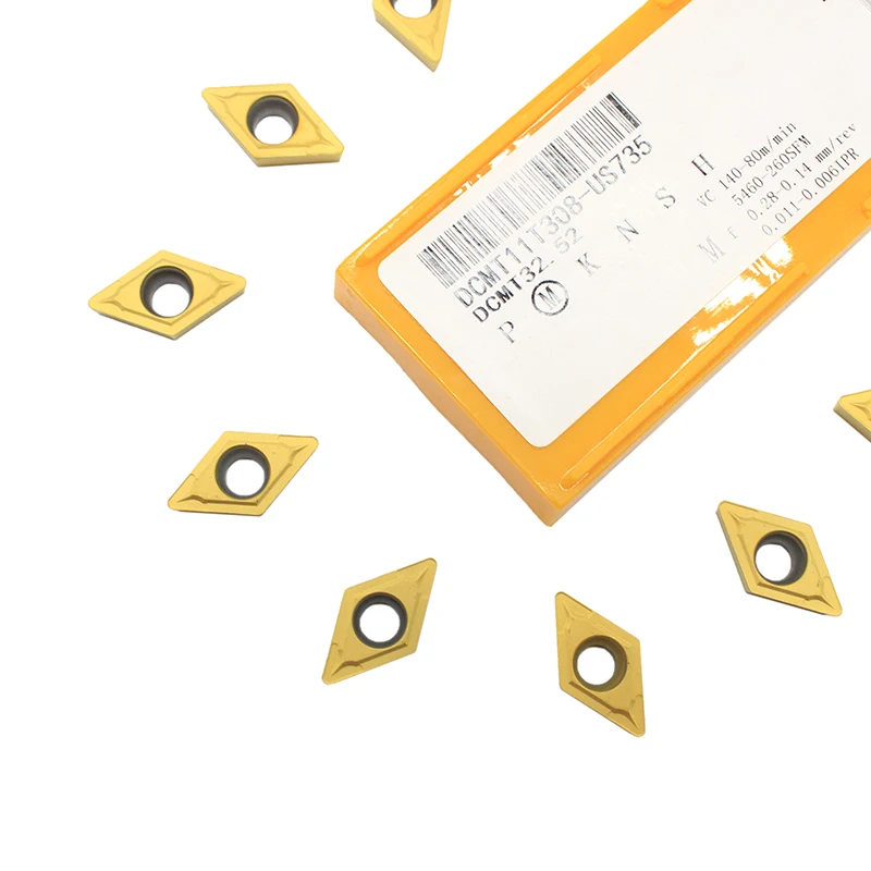

DCMT11T308 DCMT32.51 US735 Internal Turning tool carbide inserts Lathe Tools Milling cutter DCMT11T308 CNC tool
