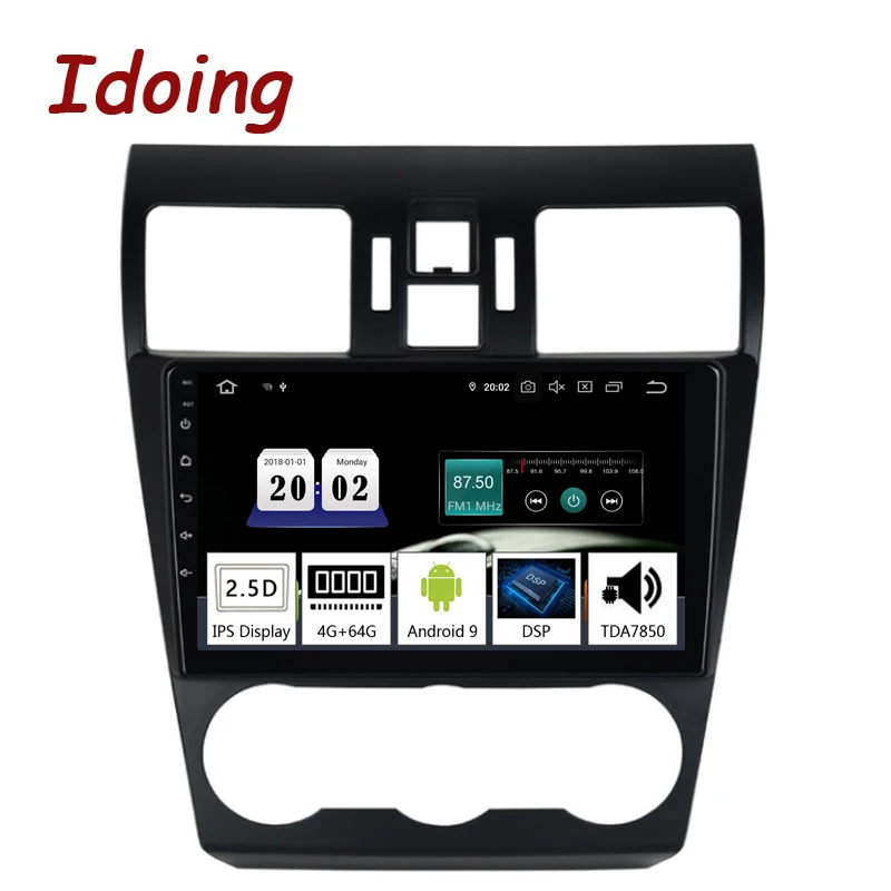 Best Idoing 9" 2.5D IPS Car Android9.0 Radio Multimedia Player For Subaru WRX 2013-2015 PX5 4G+64G Octa Core GPS Navigation TDA7850 1