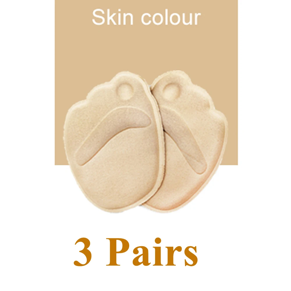 Skin colour KOTLIKOFF, 3 пары, 4D, губка для стопы, поддержка стопы, стельки, стельки, вставки, обувь, женские брендовые носки, обувь на высоком каблуке, аксессуары - Цвет: Skin colour