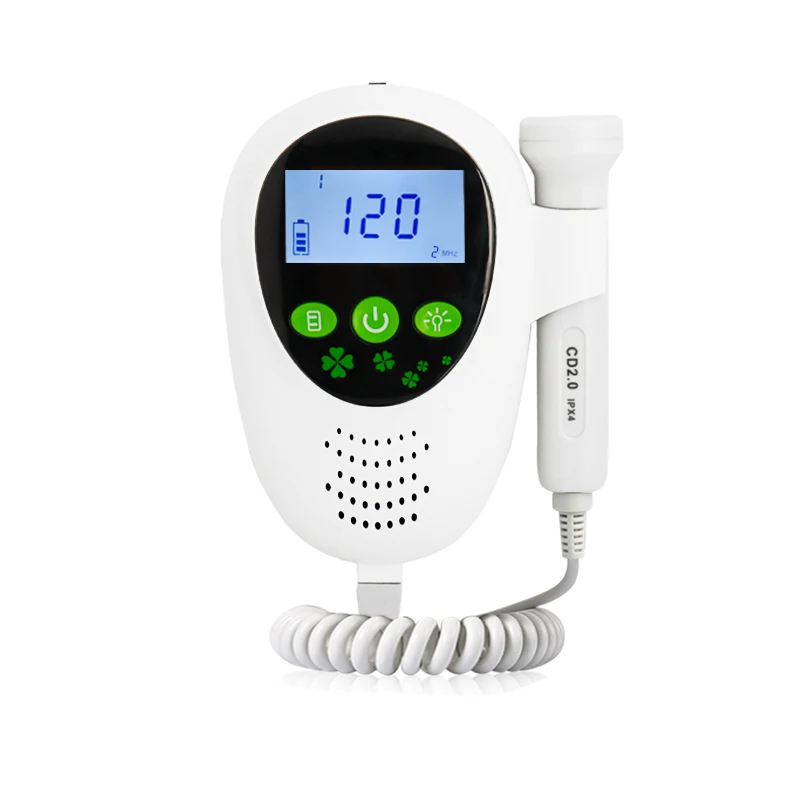 Ultra-som fetal doppler monitor de freqüência cardíaca potável bebê detector de coração fetal fetal fetal fetal fetal-voz medidor de batimento cardíaco pré-natal detector sonda lcd