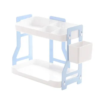 

1pc Storage Rack Desktop Organizer Cosmetic Storage Shelf Household Tier Shelf Sundries Holder for Bathroom
