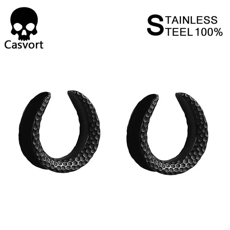black Casvort 2 шт. новое кольцо для пирсинга, растяжки, модные ювелирные изделия для пирсинга, серьги в подарок - Окраска металла: black