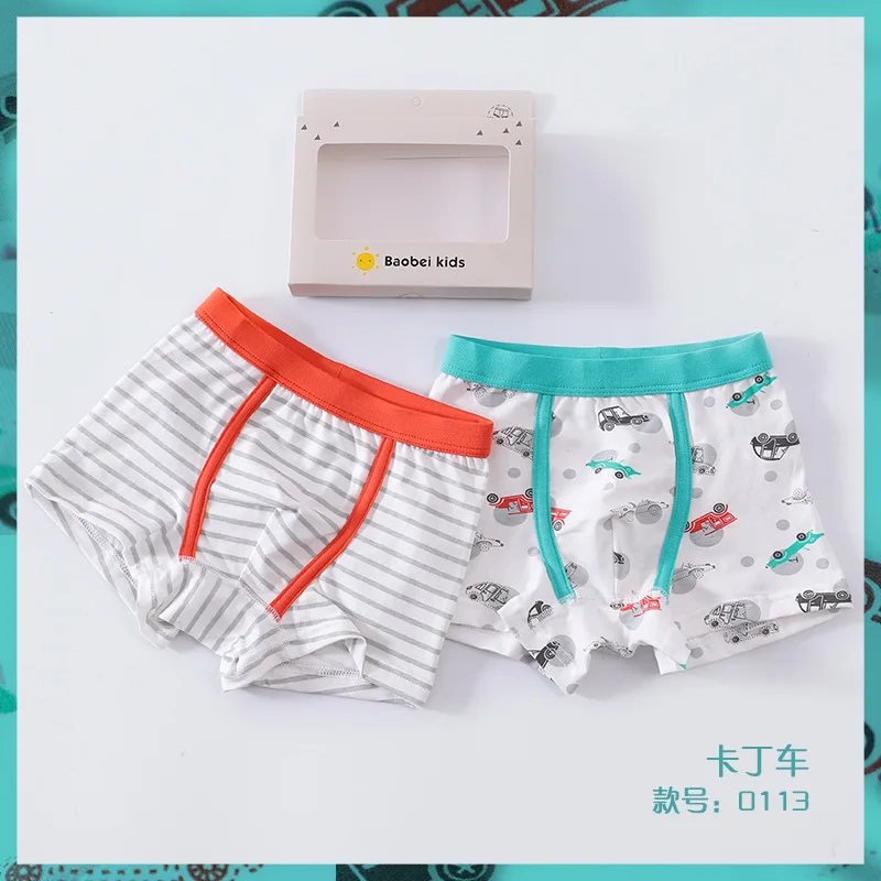 Трусы боксеры для мальчиков 2 шт./Лот хлопковое нижнее белье подростковые трусы