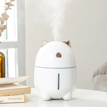 

USB Air Diffuser Cute Pet Humidifier Mini Aroma Diffuser 230ML Mist Maker Fogger Car Purifier Atomizer With Night Light For Home