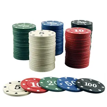 

100PCS Poker Chips Transparent Plastic Boxed with Digital Chips Entertainment Game Tokens Bingo Chips Cards Game Accessories