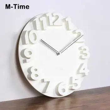 

Large 3D Wall Clock Modern Design Digital Big Round Watch Decorative Silent Hanging Kitchen Home Decor Wall Clocks Best Gift