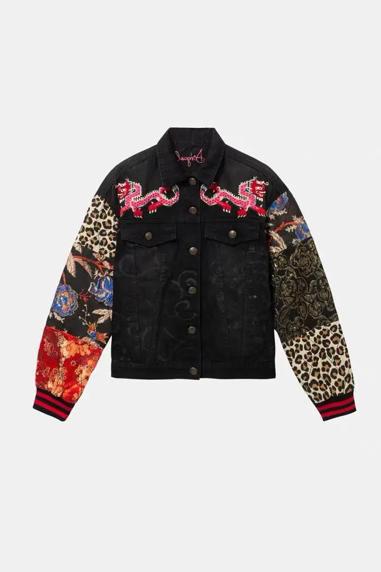 1 DESIGUALSpanish/хлопковая стеганая одежда средней длины; Новинка года; DESIGUAL - Цвет: 1