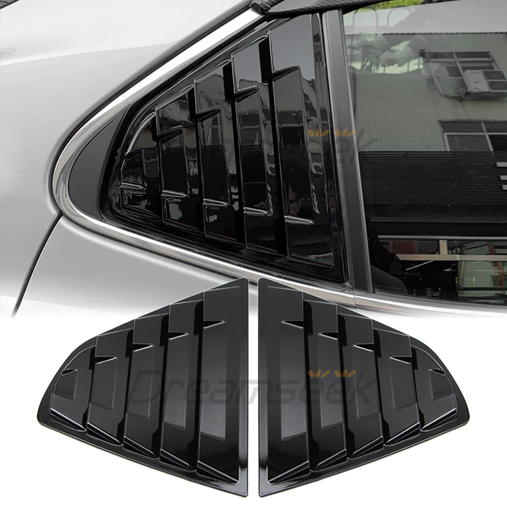 DLOVEG Rear Side Window Louvers Compatible for Toyota Camry 2018 2019 2020 2021 Air Vent Cover Louver for Camry Accesories Matte Black 